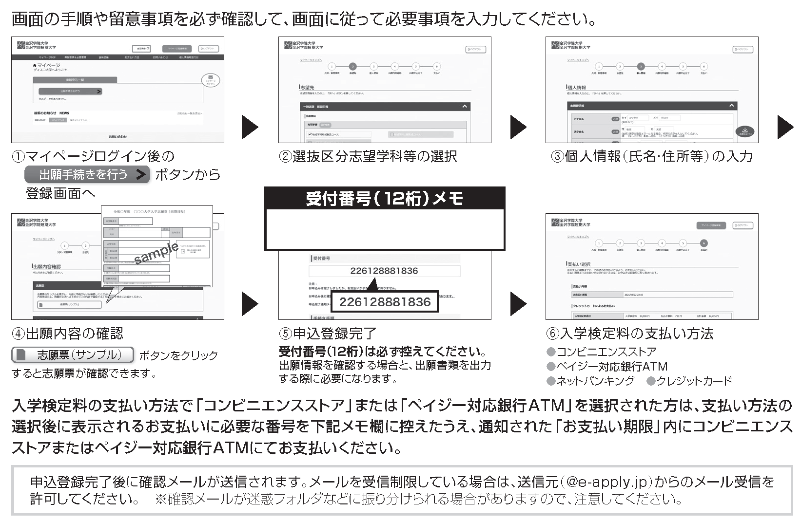 出願内容の登録