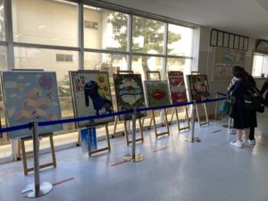 北星中学校での展示の様子