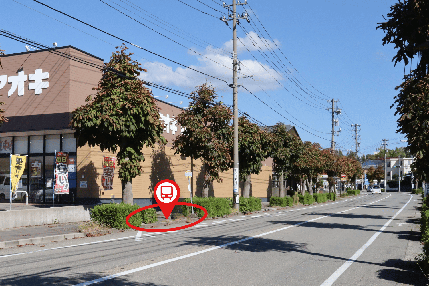 伏見新町バス停:バス停周辺からのご利用者